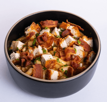 Mac and cheese Chicken Pork